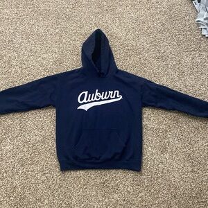 Navy Cursive Auburn Hoodie